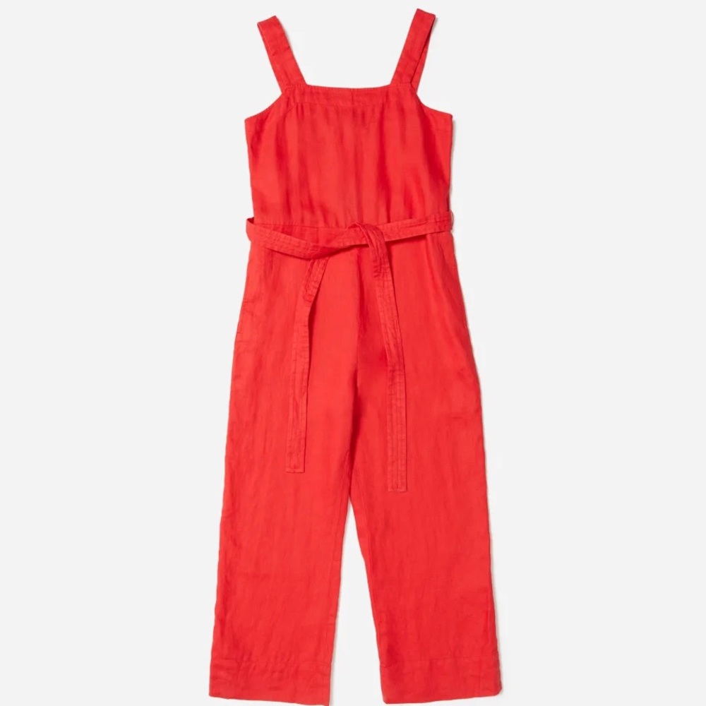 Everlane Linen Square-Neck Jumpsuit | Sz 4